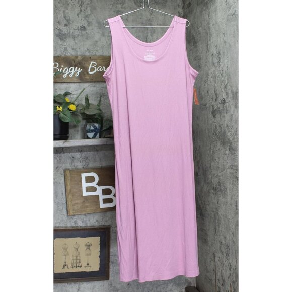 NWT State of Day Ribbed Tank Nightgown 100180157MS Mauve Orchid Purple 2XL - Picture 2 of 5